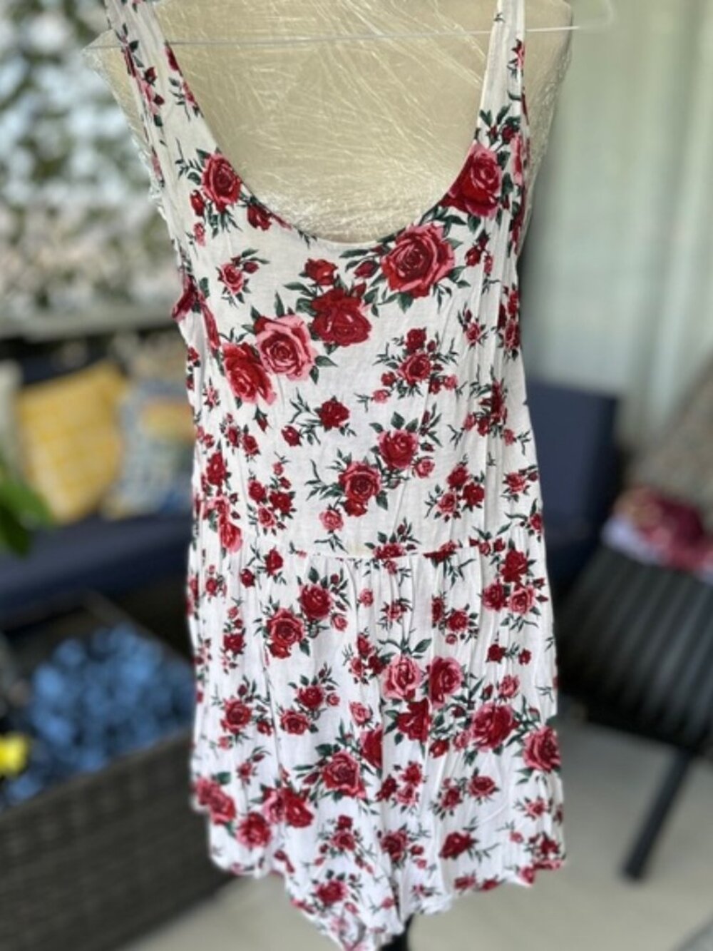 Divided Floral Sleeveless Romper